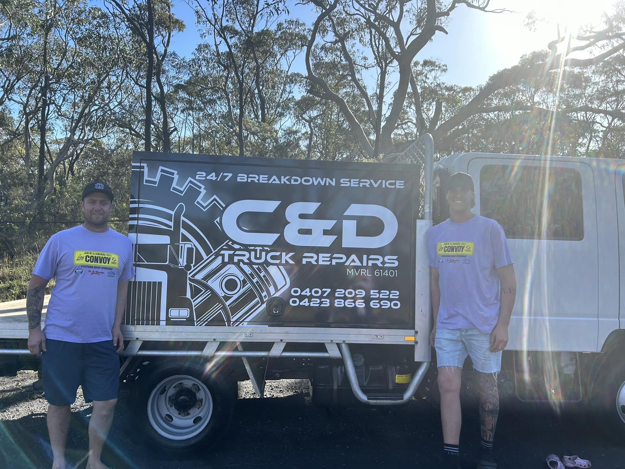 The C & D Truck Repairs team with their 24/7 breakdown service truck