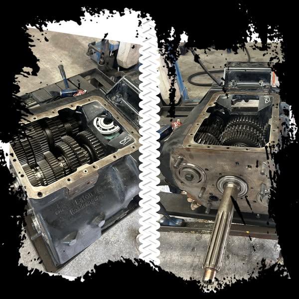 Truck gearbox rebuild, before and after